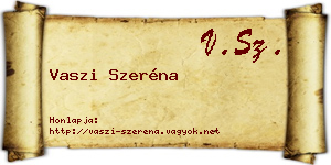 Vaszi Szeréna névjegykártya